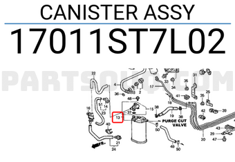 Honda 17011ST7L02 CANISTER ASSY