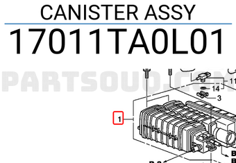 Honda 17011TA0L01 CANISTER ASSY