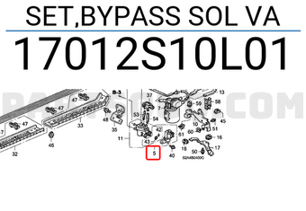 Honda 17012S10L01 SET,BYPASS SOL VA