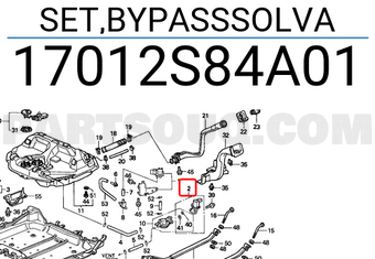 Honda 17012S84A01 SET,BYPASSSOLVA