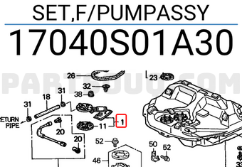 Honda 17040S01A30 SET,F/PUMPASSY