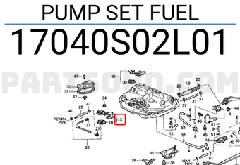 Honda 17040S02L01 PUMP SET FUEL