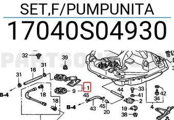 Honda 17040S04930 SET,F/PUMPUNITA