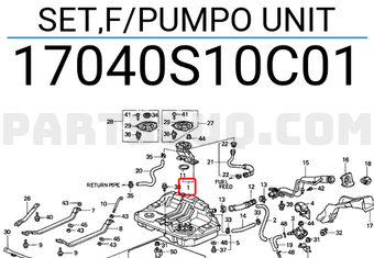 Honda 17040S10C01 SET,F/PUMPO UNIT