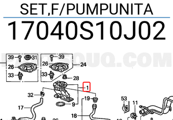 Honda 17040S10J02 SET,F/PUMPUNITA