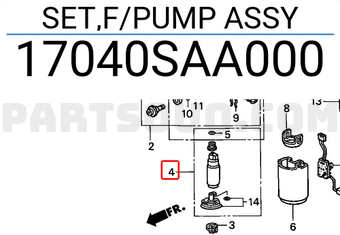 Honda 17040SAA000 SET,F/PUMP ASSY