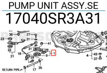 Honda 17040SR3A31 PUMP UNIT ASSY.SE