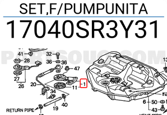 Honda 17040SR3Y31 SET,F/PUMPUNITA