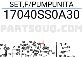 Honda 17040SS0A30 SET,F/PUMPUNITA