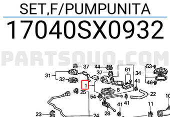 Honda 17040SX0932 SET,F/PUMPUNITA