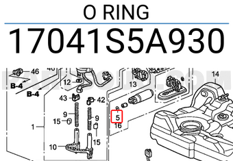 Honda 17041S5A930 O RING
