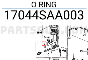 Honda 17044SAA003 O RING