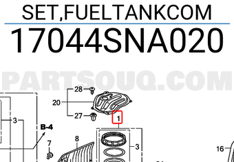 Honda 17044SNA020 SET,FUELTANKCOM
