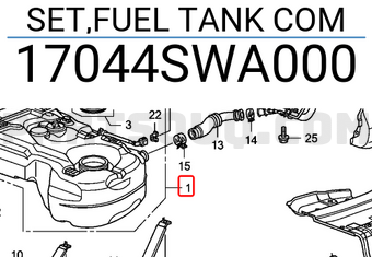 Honda 17044SWA000 SET,FUEL TANK COM
