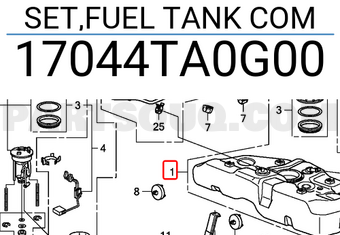 Honda 17044TA0G00 SET,FUEL TANK COM
