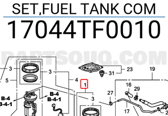 Honda 17044TF0010 SET,FUEL TANK COM