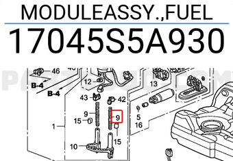 Honda 17045S5A930 MODULEASSY.,FUEL