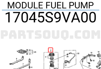 Honda 17045S9VA00 MODULE FUEL PUMP