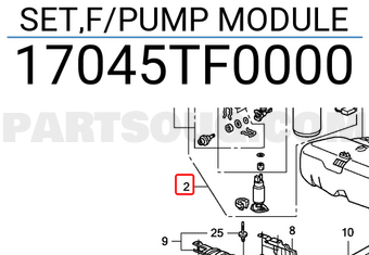 Honda 17045TF0000 SET,F/PUMP MODULE