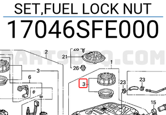 Honda 17046SFE000 SET,FUEL LOCK NUT