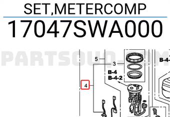 Honda 17047SWA000 SET,METERCOMP