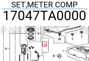 Honda 17047TA0000 SET,METER COMP