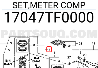Honda 17047TF0000 SET,METER COMP