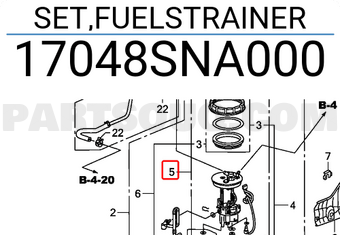 Honda 17048SNA000 SET,FUELSTRAINER
