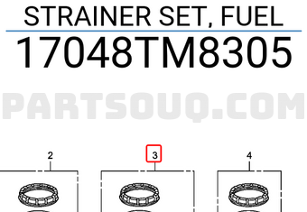 Honda 17048TM8305 STRAINER SET, FUEL