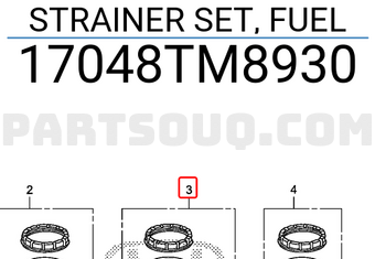 Honda 17048TM8930 STRAINER SET, FUEL