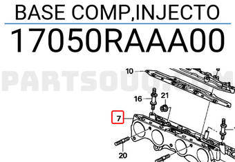 Honda 17050RAAA00 BASE COMP,INJECTO