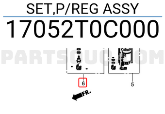 Honda 17052T0C000 SET,P/REG ASSY