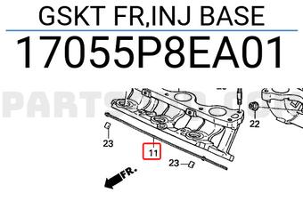 Honda 17055P8EA01 GSKT FR,INJ BASE