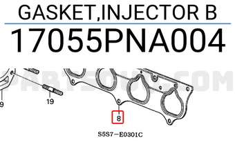Honda 17055PNA004 GASKET,INJECTOR B