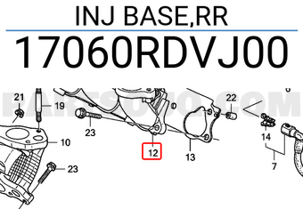 Honda 17060RDVJ00 INJ BASE,RR