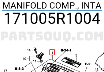 Honda 171005R1004 MANIFOLD COMP., INTA