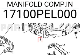 Honda 17100PEL000 MANIFOLD COMP,IN