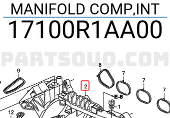 Honda 17100R1AA00 MANIFOLD COMP,INT