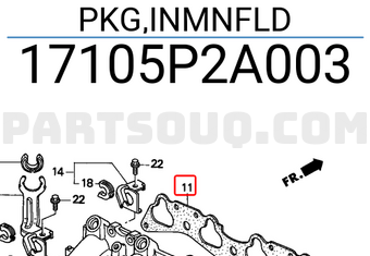 Honda 17105P2A003 PKG,INMNFLD