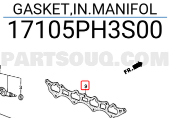 Honda 17105PH3S00 GASKET,IN.MANIFOL