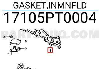 Honda 17105PT0004 GASKET,INMNFLD