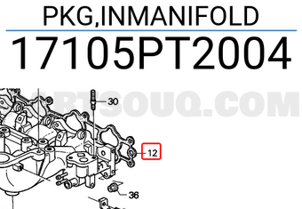Honda 17105PT2004 PKG,INMANIFOLD