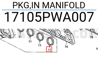 Honda 17105PWA007 PKG,IN MANIFOLD