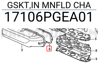 Honda 17106PGEA01 GSKT,IN MNFLD CHA