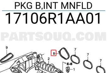 Honda 17106R1AA01 PKG B,INT MNFLD