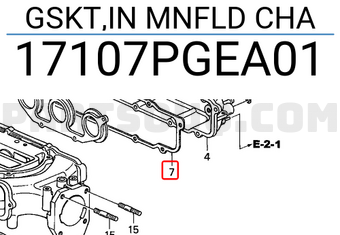 Honda 17107PGEA01 GSKT,IN MNFLD CHA