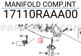 Honda 17110RAAA00 MANIFOLD COMP,INT