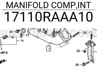 Honda 17110RAAA10 MANIFOLD COMP,INT