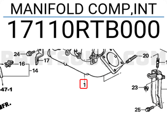 Honda 17110RTB000 MANIFOLD COMP,INT