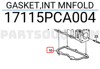 Honda 17115PCA004 GASKET,INT MNFOLD